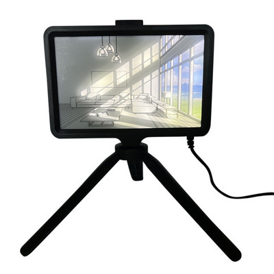 INS stiliaus tapyba LED šviesa su stovu Japonijos anime paveikslėlis prie lovos Kūrybiškas modernus modeliuojamas saulės piešimas, nakties šviesos dovana