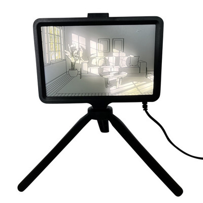 INS stiliaus tapyba LED šviesa su stovu Japonijos anime paveikslėlis prie lovos Kūrybiškas modernus modeliuojamas saulės piešimas, nakties šviesos dovana