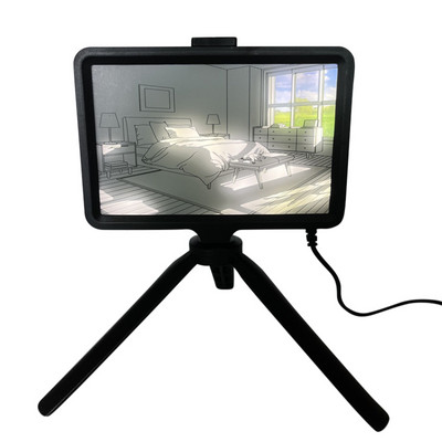 INS stiliaus tapyba LED šviesa su stovu Japonijos anime paveikslėlis prie lovos Kūrybiškas modernus modeliuojamas saulės piešimas, nakties šviesos dovana