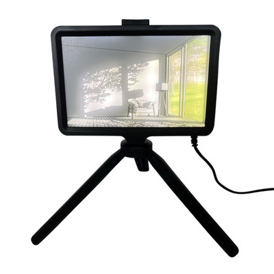 INS stiliaus tapyba LED šviesa su stovu Japonijos anime paveikslėlis prie lovos Kūrybiškas modernus modeliuojamas saulės piešimas, nakties šviesos dovana