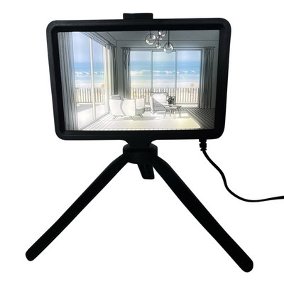 INS stiliaus tapyba LED šviesa su stovu Japonijos anime paveikslėlis prie lovos Kūrybiškas modernus modeliuojamas saulės piešimas, nakties šviesos dovana