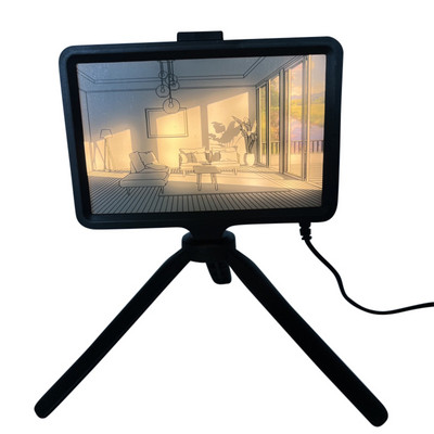 INS stiliaus tapyba LED šviesa su stovu Japonijos anime paveikslėlis prie lovos Kūrybiškas modernus modeliuojamas saulės piešimas, nakties šviesos dovana