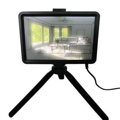 INS stiliaus tapyba LED šviesa su stovu Japonijos anime paveikslėlis prie lovos Kūrybiškas modernus modeliuojamas saulės piešimas, nakties šviesos dovana