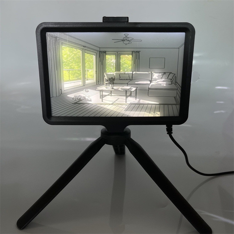 INS stiliaus tapyba LED šviesa su stovu Japonijos anime paveikslėlis prie lovos Kūrybiškas modernus modeliuojamas saulės piešimas, nakties šviesos dovana