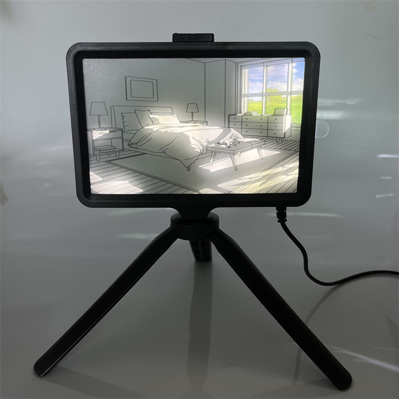 INS stiliaus tapyba LED šviesa su stovu Japonijos anime paveikslėlis prie lovos Kūrybiškas modernus modeliuojamas saulės piešimas, nakties šviesos dovana