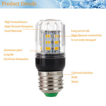 Led крушка E27 E14 E12 E26 5730 SMD 110V 220V DC 12V 24V 27LEDs 7W Led свещ крушка царевица лампа полилей енергоспестяващи лампи
