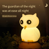 Νυχτερινό φως Creative Cartoon Πολύχρωμο Φωτιστικό κουκουβάγιας σιλικόνης USB φόρτισης υπνοδωματίου δίπλα στο κρεβάτι Atmosphere Light Διακοσμητικά φώτα επιφάνειας εργασίας