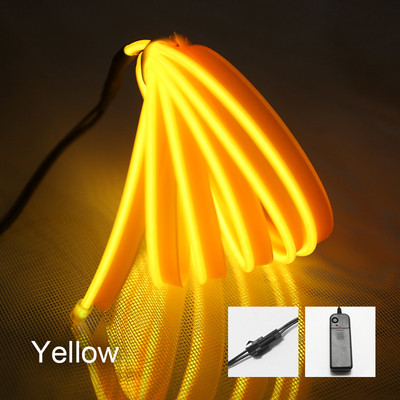 Neoninės šviesos ženklas 3V El viela po automobiliu Lankstus minkšto vamzdelio lyno žibintai RGB neoninės LED juostos korpusas Kalėdų dekoro vakarėlis, atsparus vandeniui