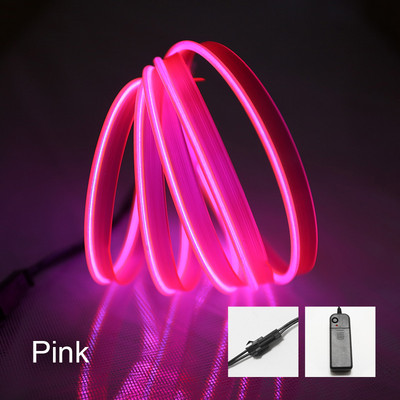 Neoninės šviesos ženklas 3V El viela po automobiliu Lankstus minkšto vamzdelio lyno žibintai RGB neoninės LED juostos korpusas Kalėdų dekoro vakarėlis, atsparus vandeniui