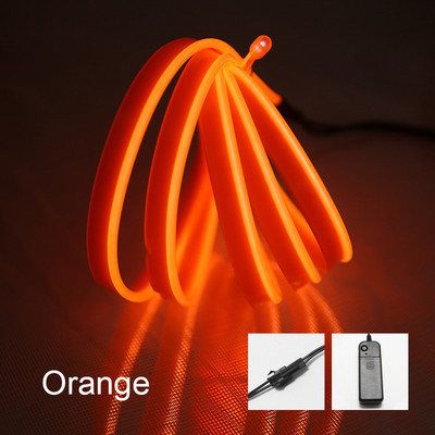 Neoninės šviesos ženklas 3V El viela po automobiliu Lankstus minkšto vamzdelio lyno žibintai RGB neoninės LED juostos korpusas Kalėdų dekoro vakarėlis, atsparus vandeniui