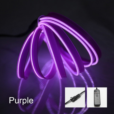 Neoninės šviesos ženklas 3V El viela po automobiliu Lankstus minkšto vamzdelio lyno žibintai RGB neoninės LED juostos korpusas Kalėdų dekoro vakarėlis, atsparus vandeniui