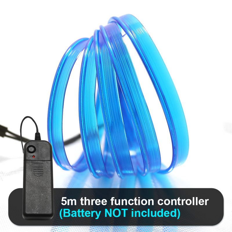 Neoninės šviesos ženklas 3V El viela po automobiliu Lankstus minkšto vamzdelio lyno žibintai RGB neoninės LED juostos korpusas Kalėdų dekoro vakarėlis, atsparus vandeniui