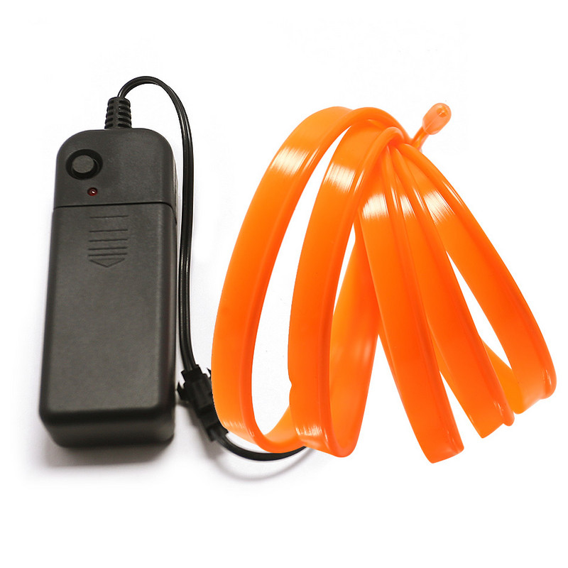 Neoninės šviesos ženklas 3V El viela po automobiliu Lankstus minkšto vamzdelio lyno žibintai RGB neoninės LED juostos korpusas Kalėdų dekoro vakarėlis, atsparus vandeniui