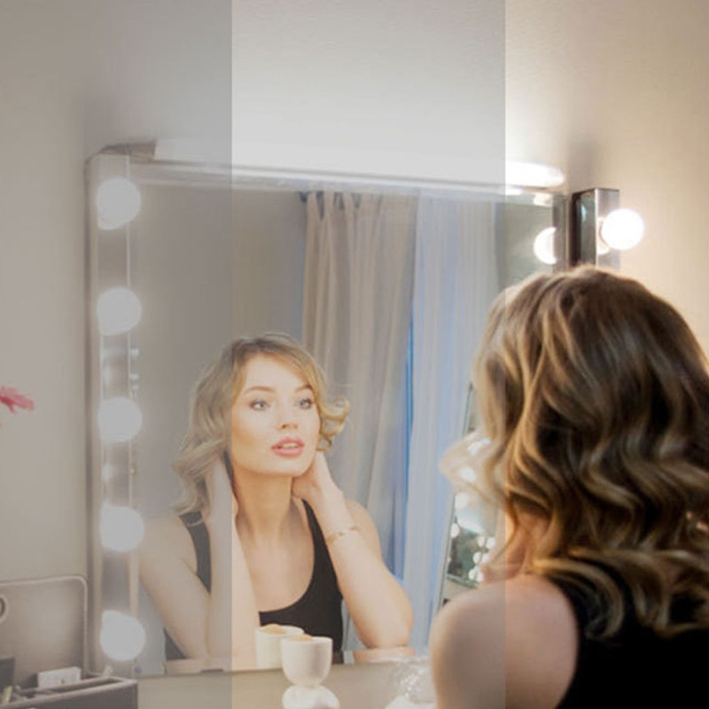 Lumină pentru oglindă, 12V, pentru machiaj, pentru măsuță de toaletă. Lumini pentru oglindă, culori multiple, potrivite pentru machiaj.