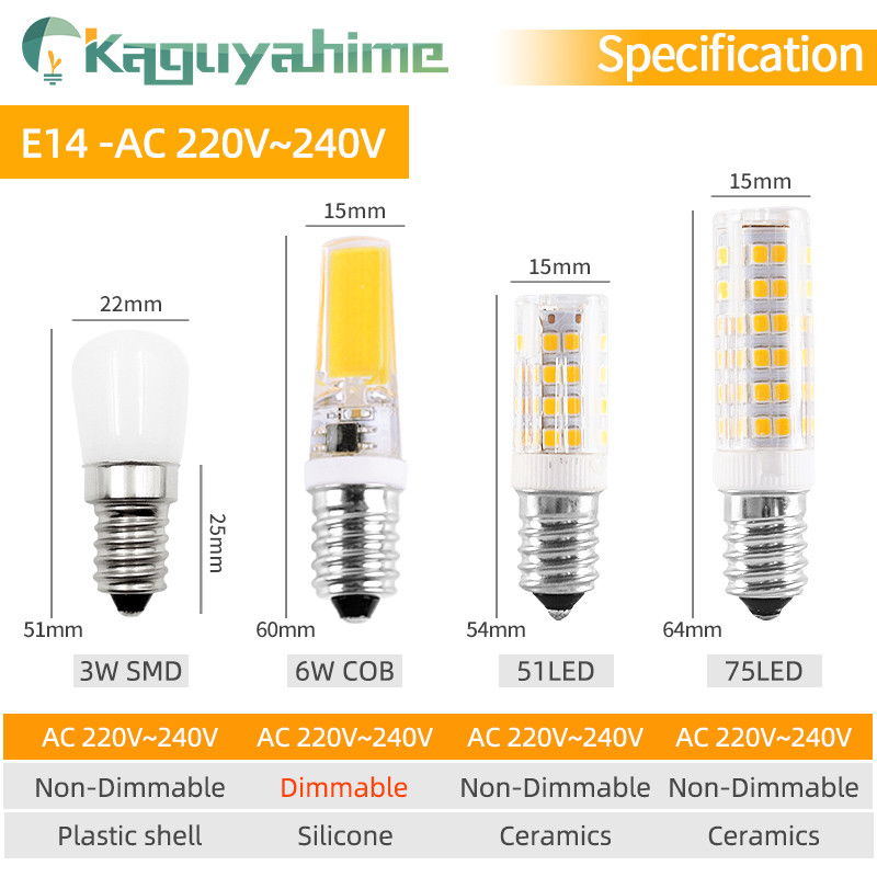 =(K)= 2db E14 LED hűtőszekrény izzó 2W hűtőlámpa AC220V izzó 2835 SMD kukorica lámpa fagyasztó varrógéphez Világítás