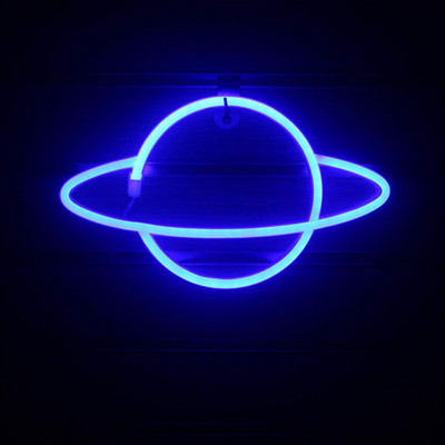 LED neonsko svjetlo, natpis u obliku mjeseca, planeta, neonska svjetiljka 5 V, USB/baterija, kućni ukrasni zidni dekor, noćna svjetla za barove, sobe