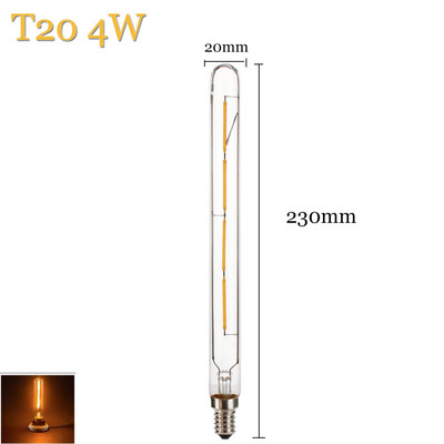 T20 E14 LED žiarovka s retro edisonovým vláknom 220V 240V 230V LED žiarovka s žiarovkou, nové osvetlenie, bytové dekorácie, teplá 2700K
