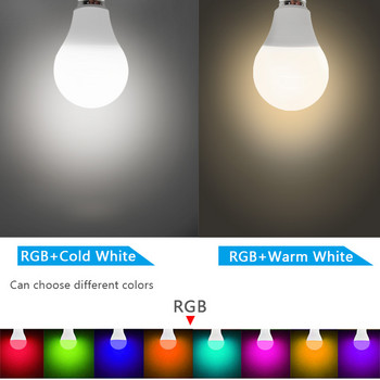 E27 RGBW RGBWW Bluetooth LED крушка 15W 110V 220V Lampada Сменяема цветна RGB LED лампа с Bluetooth APP контрол