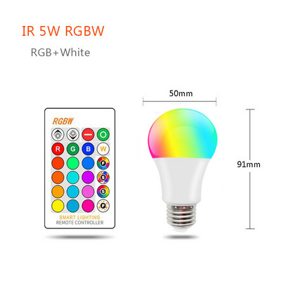 E27 RGBW RGBWW Bluetooth LED spuldzes gaismas 15W 110V 220V Lampada Maināma krāsaina RGB LED lampa ar Bluetooth APP vadību