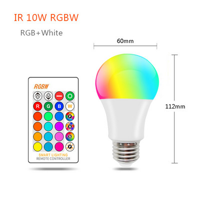 E27 RGBW RGBWW Bluetooth LED spuldzes gaismas 15W 110V 220V Lampada Maināma krāsaina RGB LED lampa ar Bluetooth APP vadību