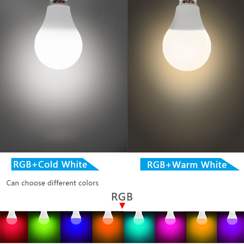 E27 RGBW RGBWW Bluetooth LED spuldzes gaismas 15W 110V 220V Lampada Maināma krāsaina RGB LED lampa ar Bluetooth APP vadību