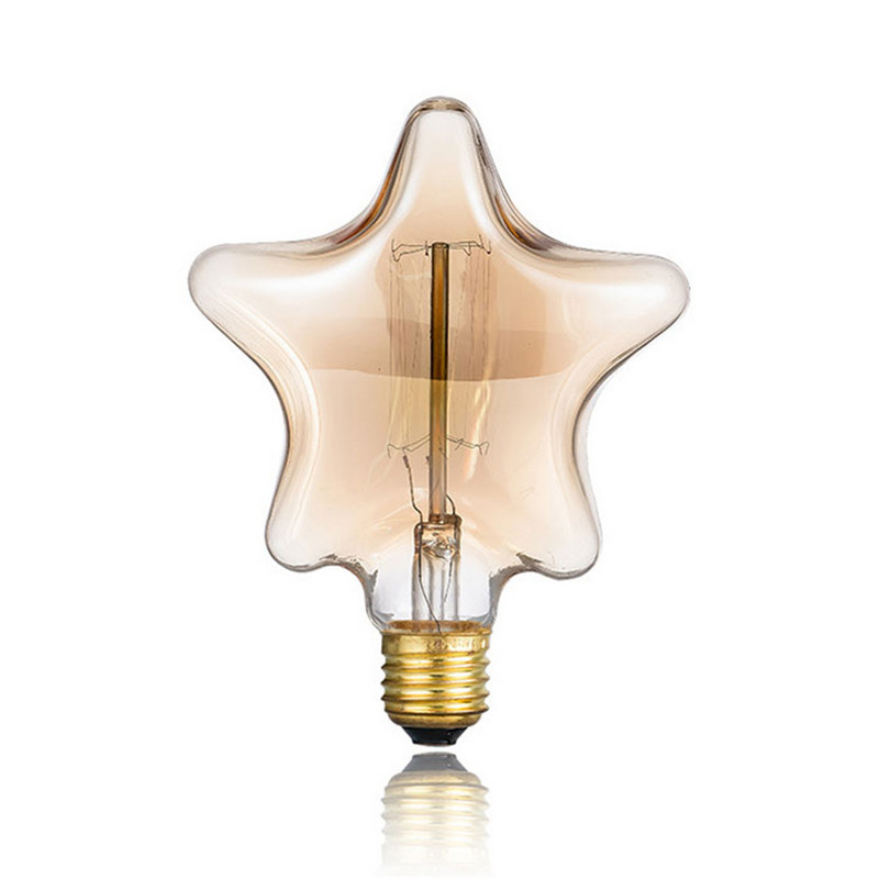 Hämardatav 2300K 4W viie tärniga LED pehme hõõgniidiga Edisoni pirn E27 retrovolfram hõõglamp vanaaegne dekoratiivlamp