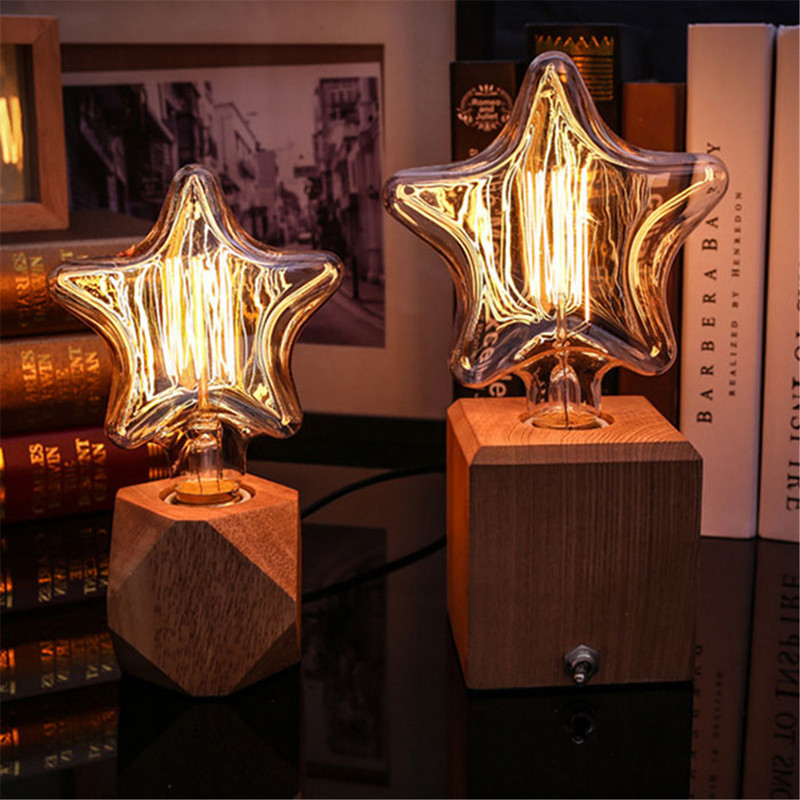 Hämardatav 2300K 4W viie tärniga LED pehme hõõgniidiga Edisoni pirn E27 retrovolfram hõõglamp vanaaegne dekoratiivlamp