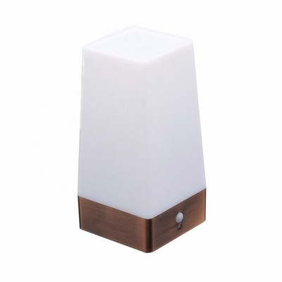 Lampă de masă cu senzor de mișcare, pătrată, fără fir PIR, lumină de noapte, hol, cameră activată, lămpi de iluminat, retro cu LED