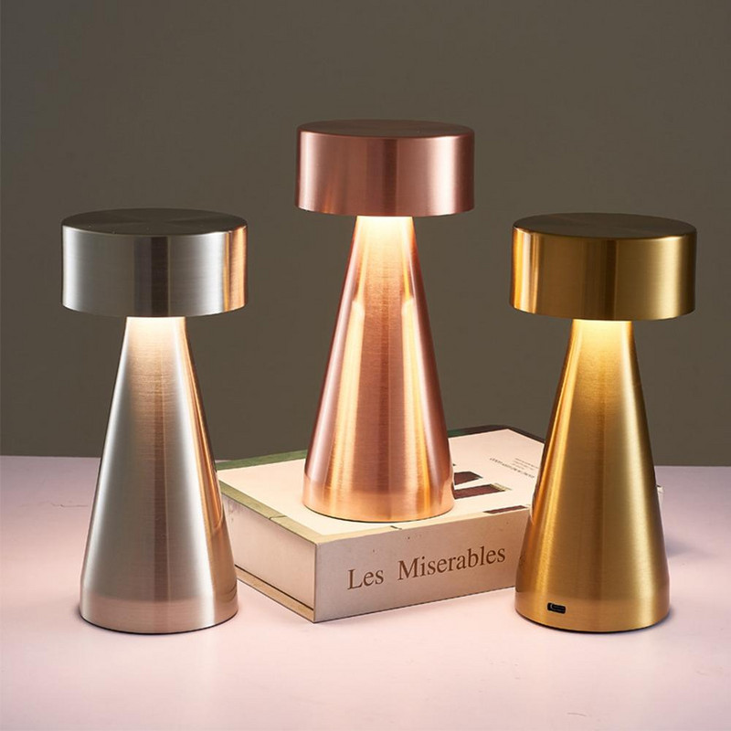 Retro Led galda lampa Uzlādējama acu aizsardzība Enerģiju taupoša USB nakts lampa pie gultas lasīšanas lampa Mājas dekorēšana