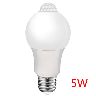 Becuri LED E27 9W 12W 15W 18W Lampă PIR cu senzor de mișcare AC 110V 220V Becuri cu economisire a energiei Auto Smart Infraroșu Corp Lumină de siguranță de noapte