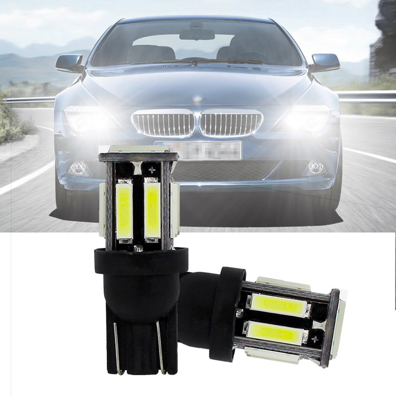 10 buc. 10Led 7020 SMD Auto LED 168 194 Lampă pentru panoul de instrumente inversă de înlocuire cu pană Becuri alb-albastre pentru bec de degajare