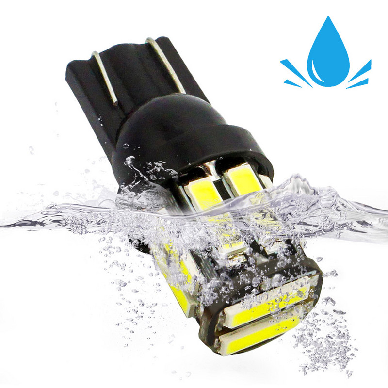 10 buc. 10Led 7020 SMD Auto LED 168 194 Lampă pentru panoul de instrumente inversă de înlocuire cu pană Becuri alb-albastre pentru bec de degajare