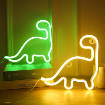 Πρακτικό φως νέον που τραβάει τα βλέμματα διακόσμηση δωματίου Φιλικό προς το περιβάλλον Φως νυχτερινό φως LED Neon σε σχήμα δεινοσαύρων