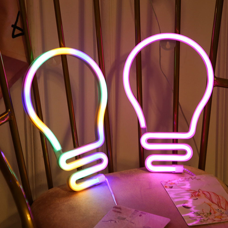 Bec LED în formă E27 Semn cu lumină neon Decor pentru petrecere de nuntă Lampada suspendată de Crăciun Decor de naștere Lampă de noapte Cadou de Crăciun