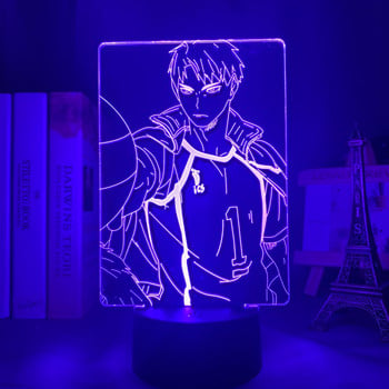 Аниме Haikyuu фигурки Shoyo Hinata Nishinoya Yuu Kei Tsukishima Bokuto Ushijima wakatoshi 3D LED нощна лампа Лампа за промяна на цвета