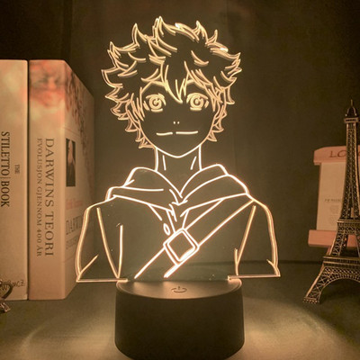 Anime Haikyuu figurák Shoyo Hinata Nishinoya Yuu Kei Tsukishima Bokuto Ushijima wakatoshi 3D LED éjszakai lámpa színváltó lámpa