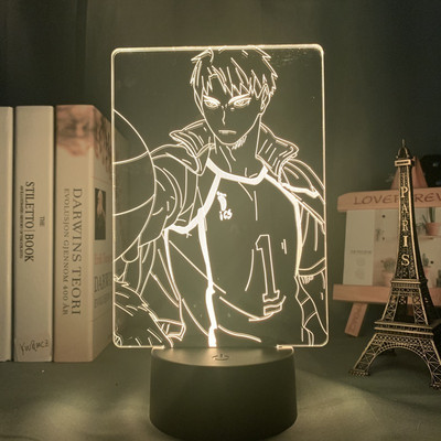 Anime Haikyuu figurák Shoyo Hinata Nishinoya Yuu Kei Tsukishima Bokuto Ushijima wakatoshi 3D LED éjszakai lámpa színváltó lámpa