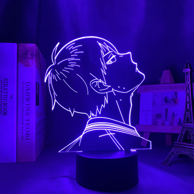 Anime Haikyuu figurák Shoyo Hinata Nishinoya Yuu Kei Tsukishima Bokuto Ushijima wakatoshi 3D LED éjszakai lámpa színváltó lámpa