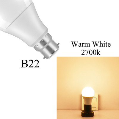 Bec cu senzor IP44 LED 10W 15W AC 85-265V Bec cu senzor pentru amurg până în zori Lumină pentru zi, noapte, pornire/oprire automată, lampă LED pentru iluminarea casei