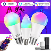 Smart WiFi Bulb Alice Lamp Alexa Voice Control E27 18W 12W 15W 10W B22 E14 9W 7W 5W Smart Life Tuya APP Λειτουργεί με το Google Home