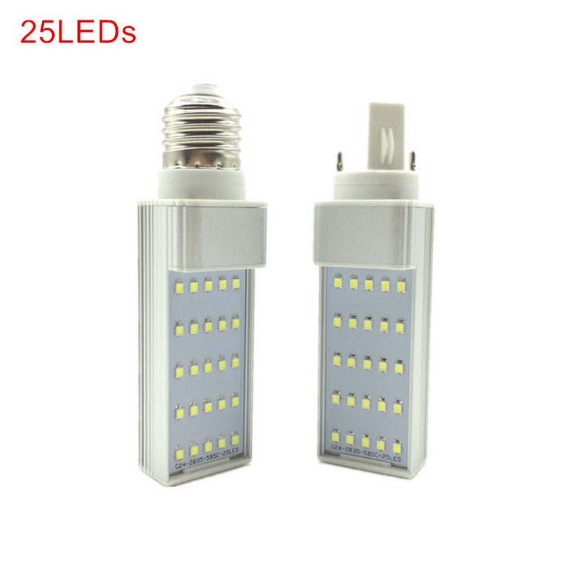 Becuri LED G24/E27 7W 9W 11W 13W 15W 18W LED Bec de porumb Lampă SMD 2835 Spot 180 grade AC85-265V Lumină orizontală
