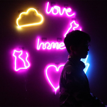 Led Νέον Φωτιστικό Πολύχρωμο Lightning Neon Πινακίδα για Δωμάτιο Σπίτι Γάμος Διακόσμηση Γάμου USB Γράμματα νέον Φωτάκια Χριστουγεννιάτικο Δώρο Φωτιστικό Νέον