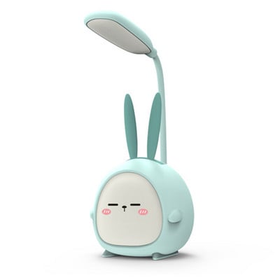 Värviline öövalgus LED-lugemisvalgusti silmade kaitsev armas koomiksilaualamp Kokkupandav kaasaskantav LED-valgusti USB laadimislaualamp