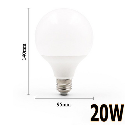 E27 LED lemputė 220V G70 G80 G95 rutulio formos LED lemputė 7W 15W 20W 30W Šviestuvų apšvietimas Energiją taupančios lempos Patalpų apšvietimui
