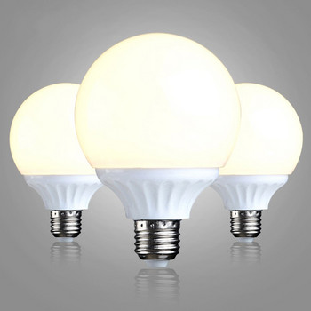 LED крушка E27 15W 9W G80 G95 G125 Milky LED крушка 220V-240V Globe Ball Bulb Cold/Warm White Lampada LED Lamp led осветление