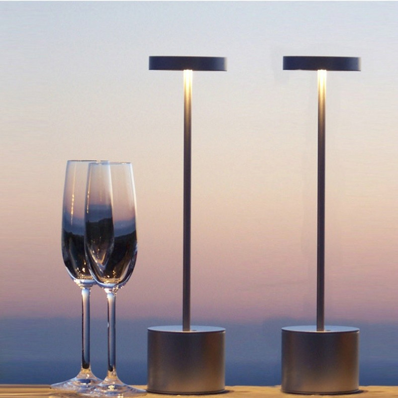 Lampă de masă portabilă, modernă, cu LED, dimmerabilă, pentru restaurant, cu acumulator reîncărcabil Usb, pentru sufrageria hotelului, bar