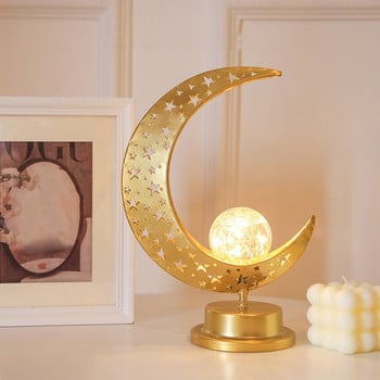 E9LD Eid Led Light Moon Star Нощна лампа Декорация на бюро Реквизит за парти Доставки