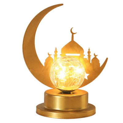 E9LD Eid Led Light Moon Star Nakts lampa Rakstāmgalda dekorēšana ballīšu rekvizītu piederumi
