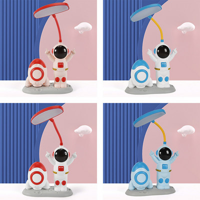 Aranyos rajzfilm asztali lámpa Szemvédelem Energiatakarékos olvasólámpa USB töltés alvó színes éjszakai fény LED asztali lámpa gyerekeknek