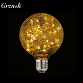 Grensk G95 LED Globe Izzó Dekoratív Izzók Tündér karácsonyi Izzók Madár Design 50 LED Fénysor belül E27 220V